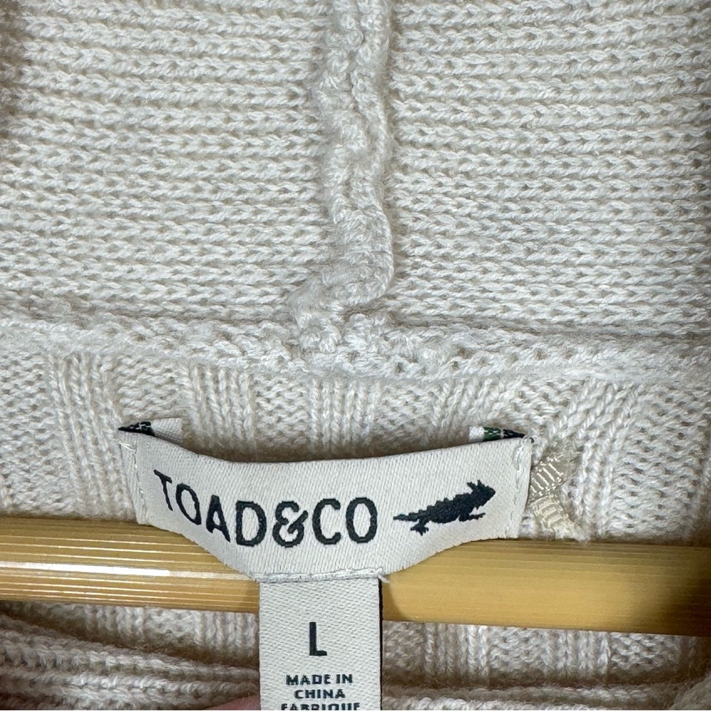 Toad&Co Cream Ribbed Cowl Neck Sweater - Picture 5 of 7